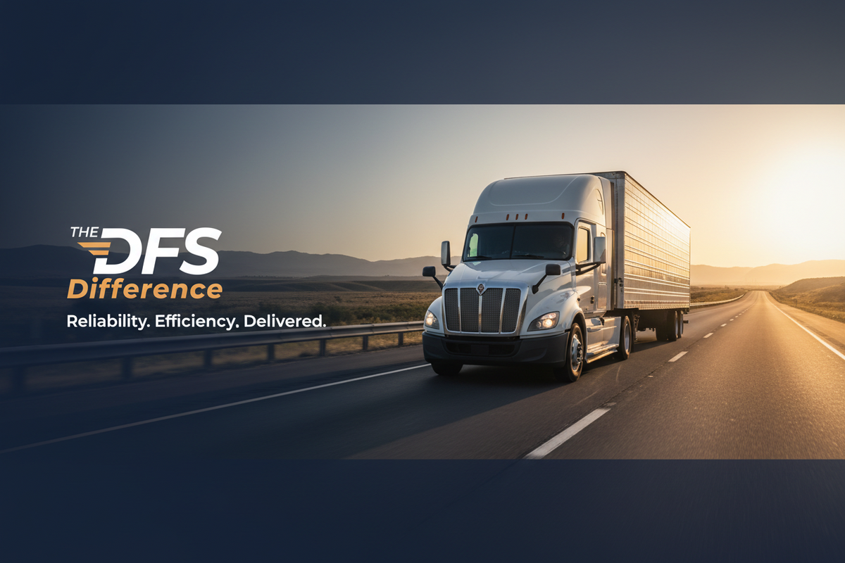 Dry van freight truck